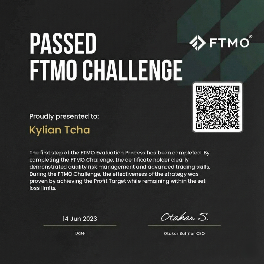 Certificat FTMO Challenge